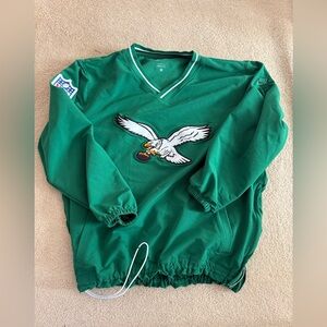 Philadelphia Eagles Nike 2024 Sideline Pullover Windshirt Kelly Green Rare Large